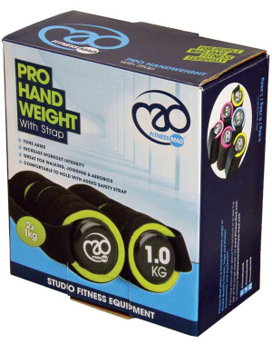 Fitness-Mad Pro Handweights 1Kg - Chartreuse